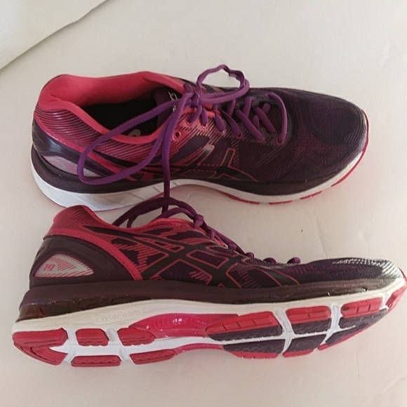 Asics Gel-Nimbus 19 Running Sneaker Shoe 10 Purple Pink - Picture 12 of 16